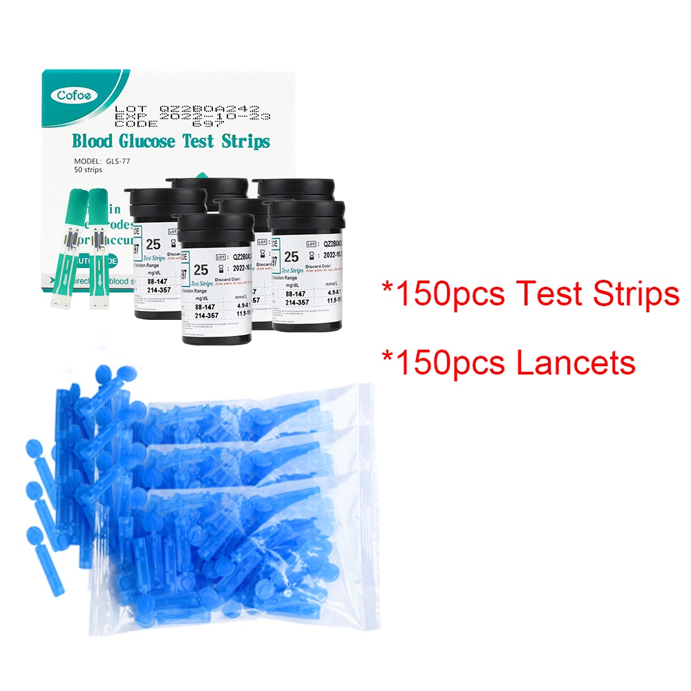 Bộ 25-200 Que Thử Điện Glucose Kèm Kim 25-200 Chuyên Dụng Cho Máy Đo Đường Huyết Áp glucometer (Không Giám Sát, Chỉ Dành Cho Chiết Áp GLM-77 glucometer)