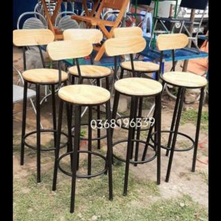 Ghế quầy bar gỗ cao su .HÀNG LOẠI 1. ( ghế quầy thu ngân). Mới 100%