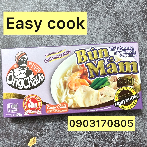EASY COOK Gu trội-Viên gia vị bún mắm Ông Chà Và
