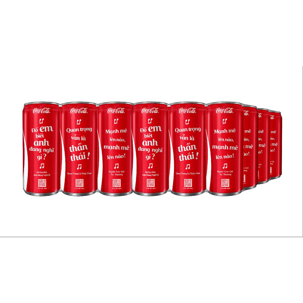 Lốc 24 Lon Nước Giải Khát Có Gas Coca-Cola Phiên Bản Coke Music (320ml x24)