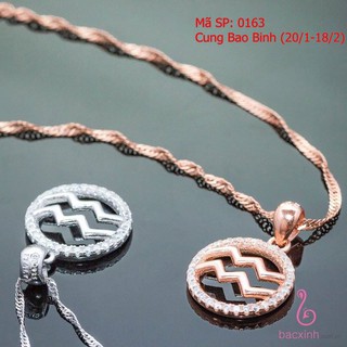 Dây chuyền bạc Ý 925 12 cung hoàng đạo Bạc Xinh - Cung Bảo Bình P0163