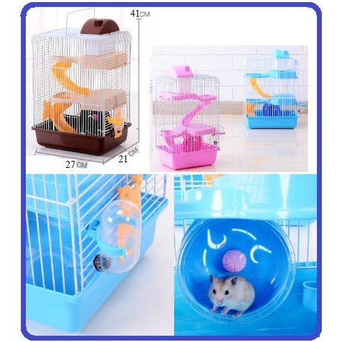 Lồng hamster Hoàng Tử 3 Tầng vui chơi thỏa thích .