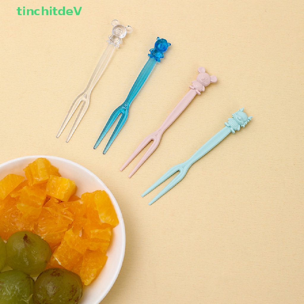 [TinchitdeV] Túi 50 Nĩa Ăn Trái Cây / Bánh Ngọt Hai Răng Dày Phong Cách Trung Hoa [Mới]