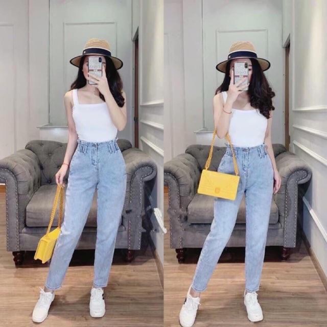 Quần jean baggy cạp chun siêu đẹp