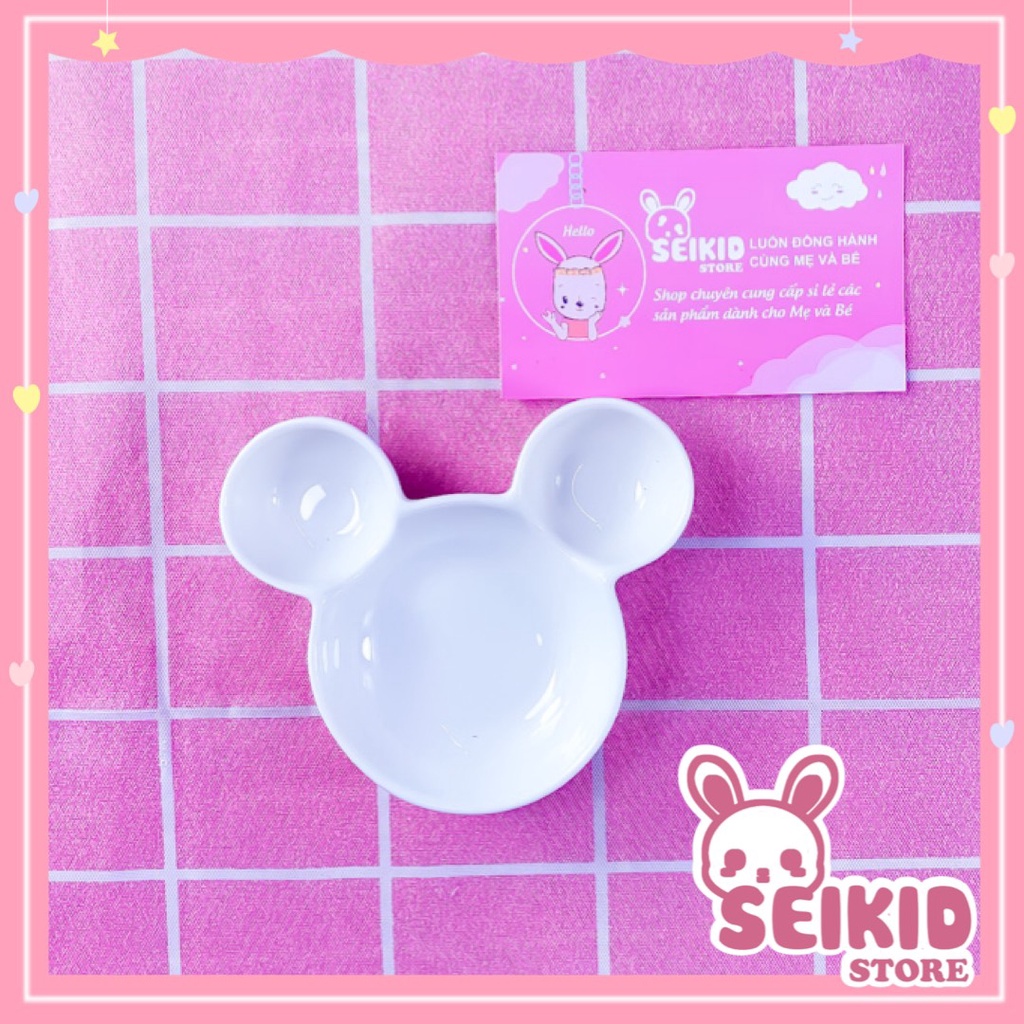 Bát sứ ăn dặm cao cấp mini cho bé hình Mickey đủ màu Seikid Store 40ml V5