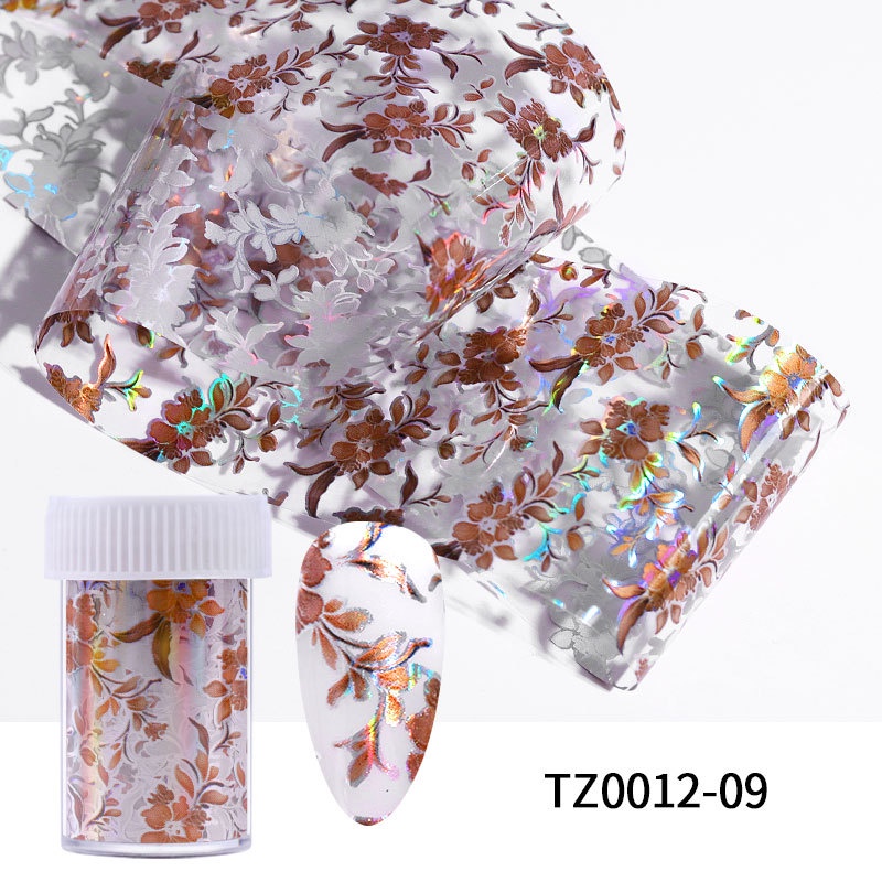 Foil dán móng họa tiết vân đá cẩm thạch hoa lá tự nhiên, decal sticker nail hoa văn cẩm thạch vân đá 3D 5D 4x100cm