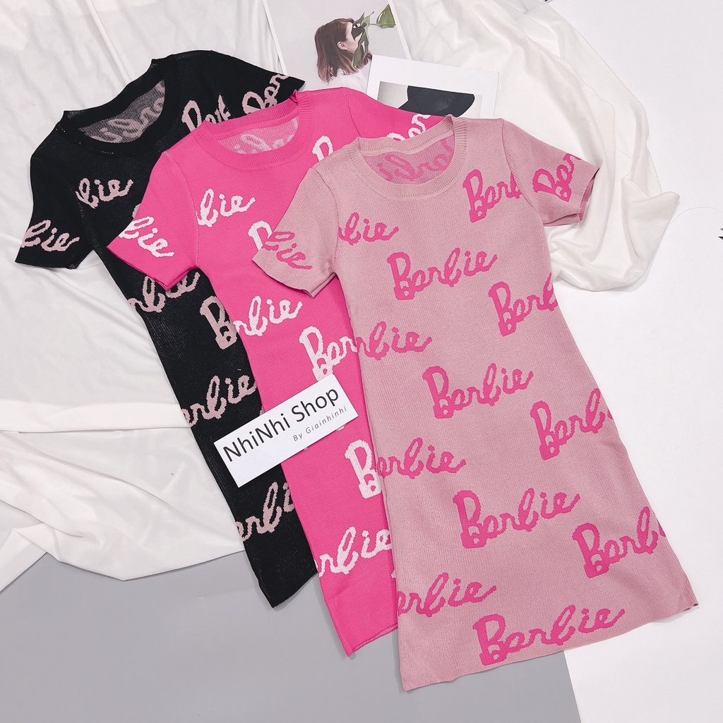 Váy body len ôm in nhiều chữ babi, Đầm len tôn dáng sexxy VL8984 - NhiNhi Shop