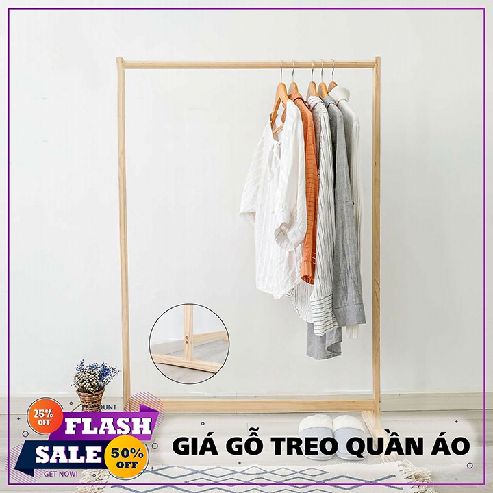 Giá Treo Quần Áo Gỗ Thanh Đơn