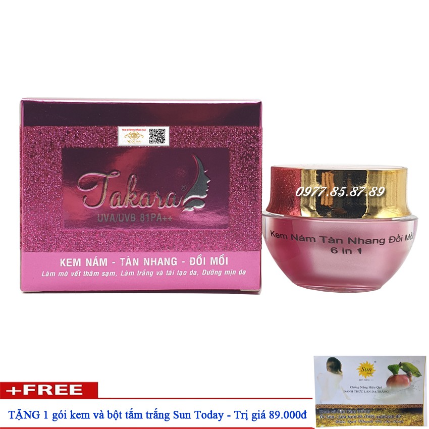 Kem Nám - Tàn nhang - Đồi Mồi 6 in 1 TAKARA