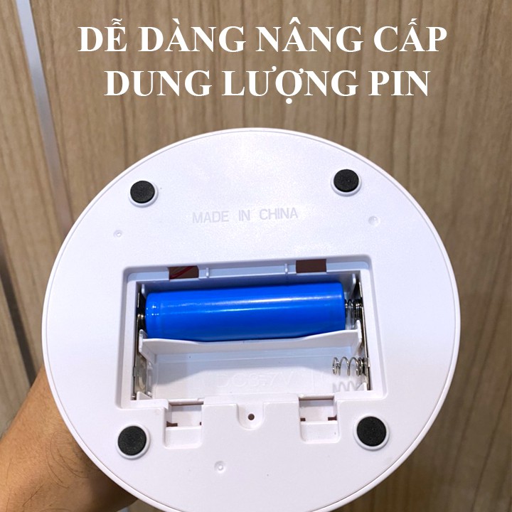 Quạt sạc tích điện loại to để bàn gió mạnh đa năng cổng USB - Đức Hiếu Shop