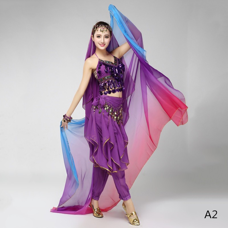 Khăn choàng múa bụng màu gradient