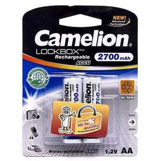 Pin sạc aa camelion 2700 mah vỉ 2 viên