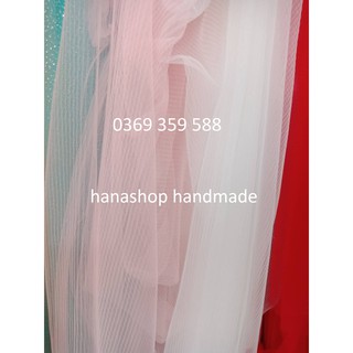 Vải Voan Lưới Dập Ly khổ rộng 1,5m May Chân Váy