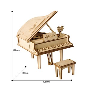 Đàn Piano bằng gỗ xếp hình 3D