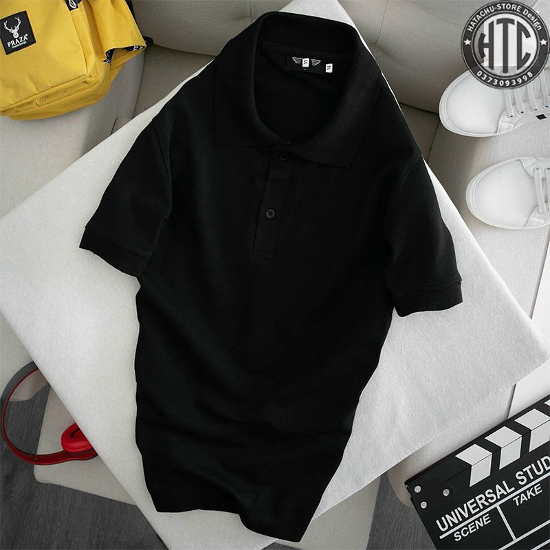 Áo phông nam, áo thun Polo nam Trơn cộc tay có cổ không viền | BigBuy360 - bigbuy360.vn