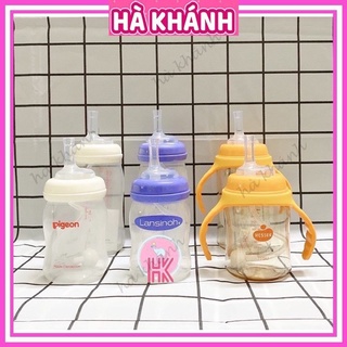 Ống tập hút bình sữa cổ rộng Pigeon / Moyuum P09