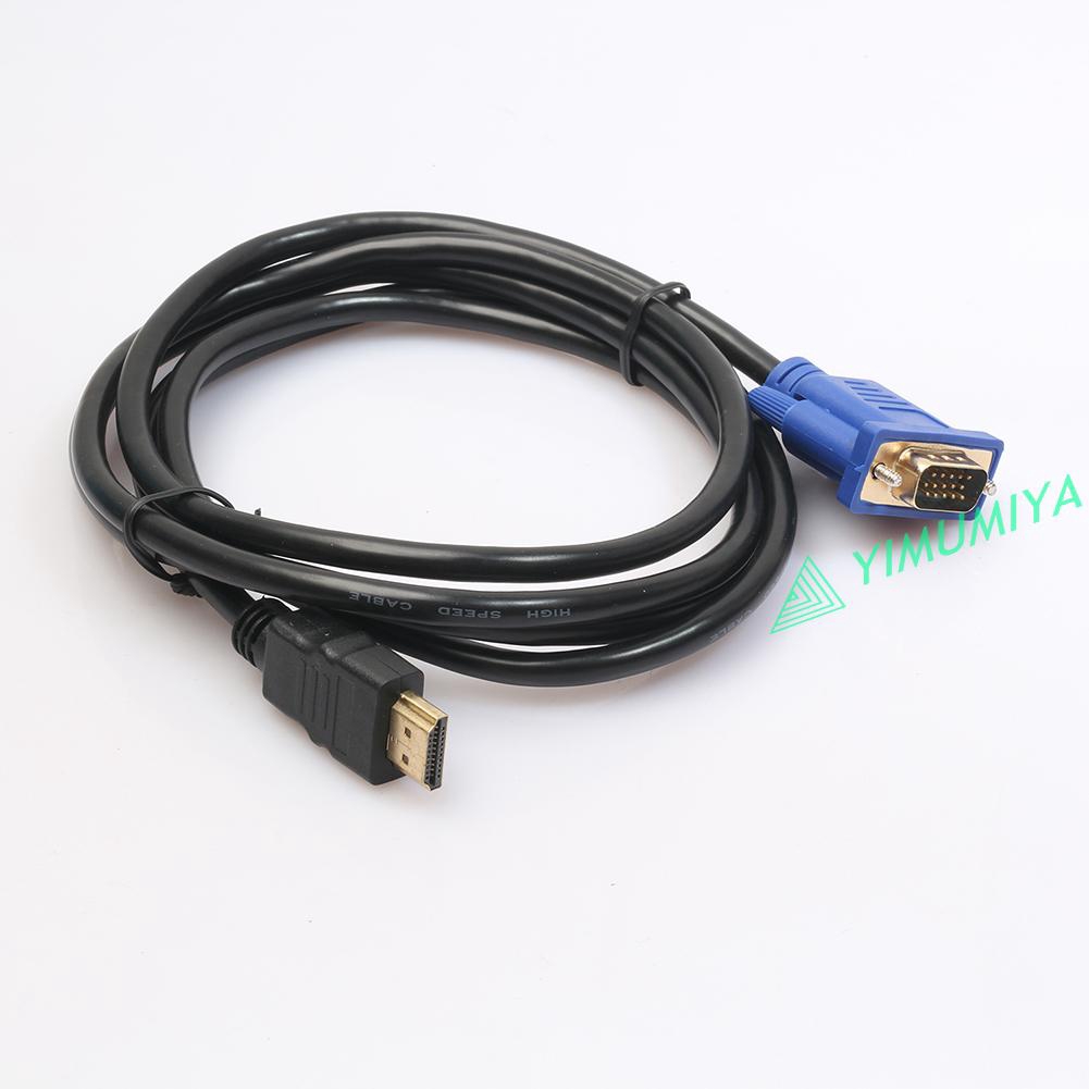 YI HDMI Gold Male To VGA HD Male 15Pin Adapter 1080P Converter Cable 6FT