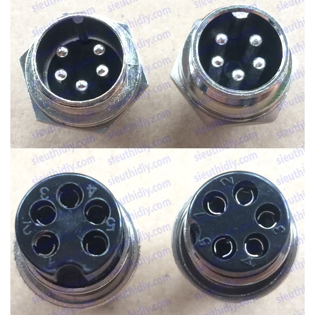 Bộ giắc chân đồng, vỏ kim loại, nhựa cứng 5 pin DIY trạm hàn 936