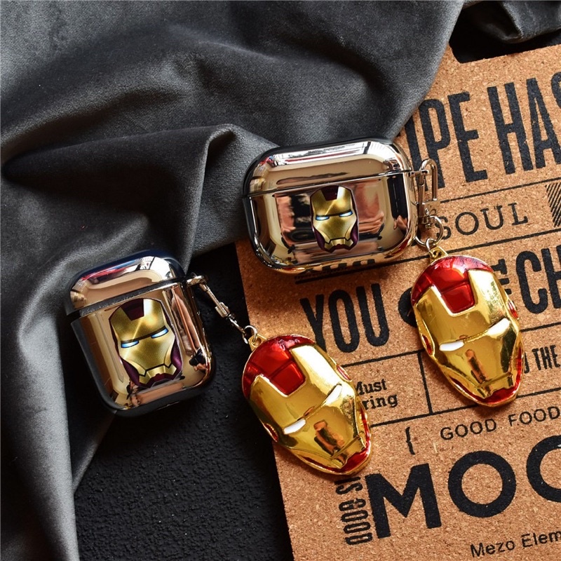Case Airpod 1/2/pro/3 Trơn Iron Man người sắt marvel