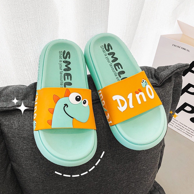 Dép quai ngang Khủng long DINO SMELL đế dẻo đế mềm thời trang đi chơi đi trong nhà Size 36-43