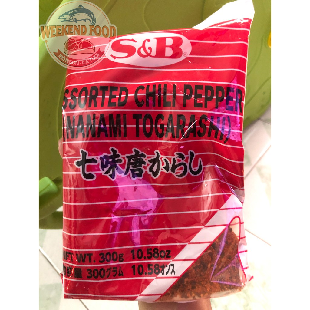 [Hàng chuyên dùng] Ớt bột 7 vị shichimi Togarashi (S&amp;B) 300g - Chai nhỏ 17 gr (House)