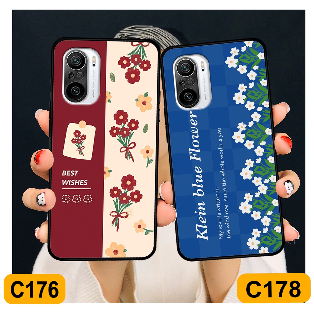 Ốp Xiaomi Redmi K40 / Redmi K40 Pro in hình hoa cỏ nhẹ nhàng,họa tiết caro xinh xắn.ốp lưng chống sốc