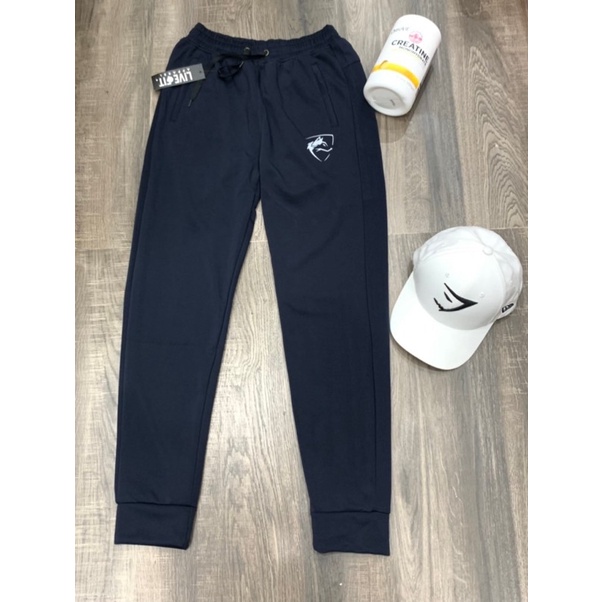 QUẦN JOGGER NAM LOGO SÓI TẬP GYM VẢI NỈ CAO CẤP CÓ ĐÔI TRẢ TẠI WHEYSINHVIEN.COM