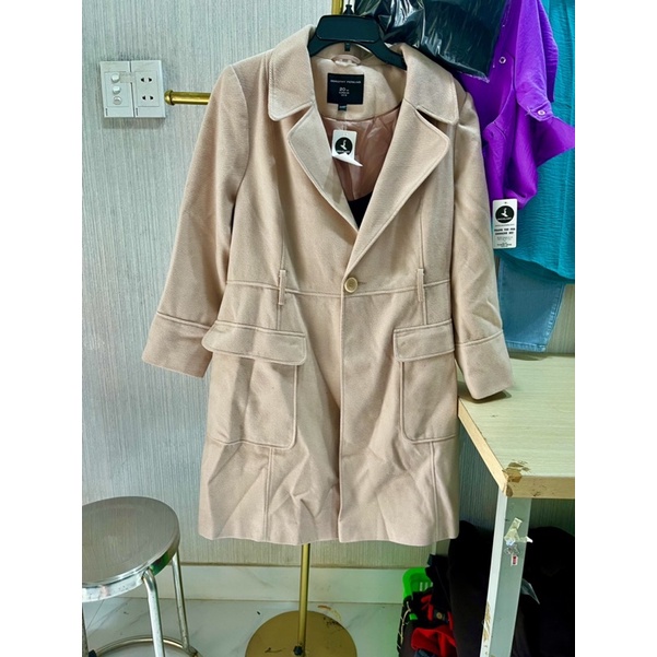 Áo Khoác Dạ DOROTHYPERKINS Hồng Nude 2 Lớp Có Dây Thắt - 2612