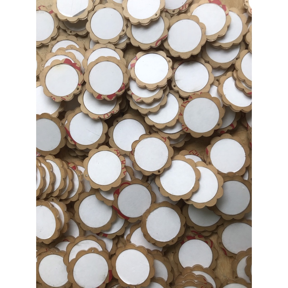 Phôi móc khóa IN CHUYỂN NHIỆT - viền mica 3mm trong suốt cắt hoa văn 5 mẫu. in 2 mặt bóng đẹp như mica