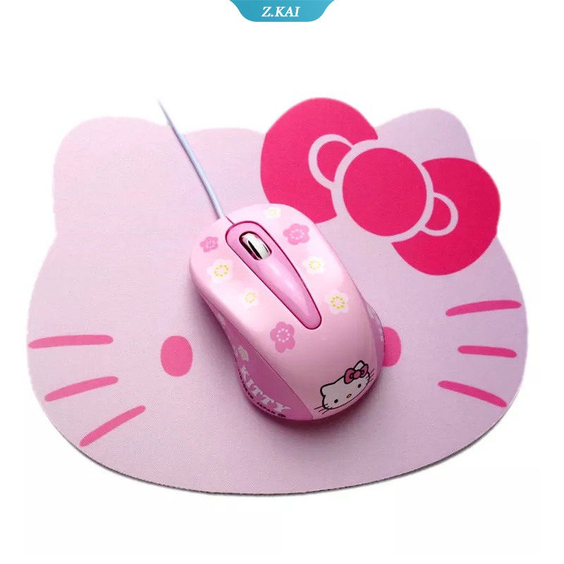 SANRIO Tấm Lót Chuột Dày Dặn Chống Trượt Thoải Mái In Họa Tiết Hoạt Hình Hello kitty Cho Chơi Game/Văn Phòng