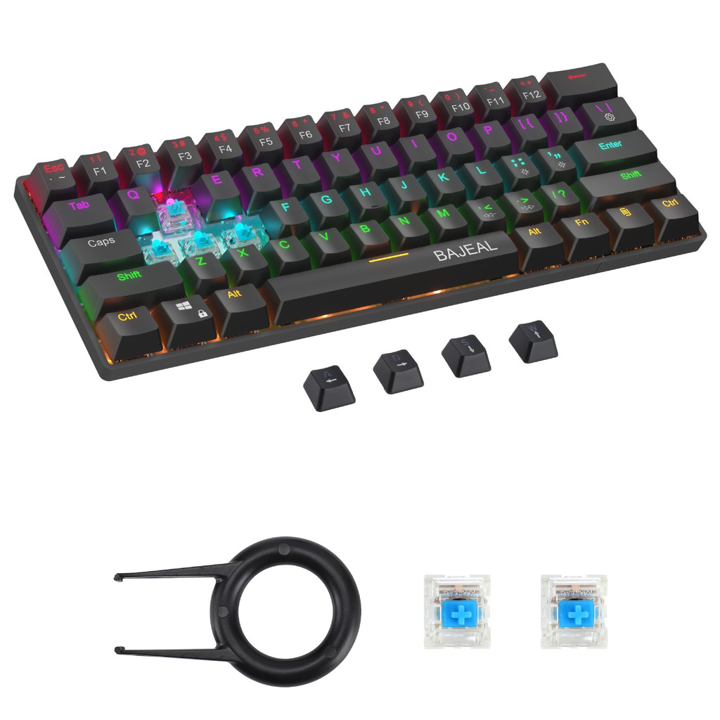 BÀN PHÍM CƠ MINI LED 61 PHÍM_PHÍM CƠ CÓ DÂY GAMING_BẢO HÀNH 12 THÁNG