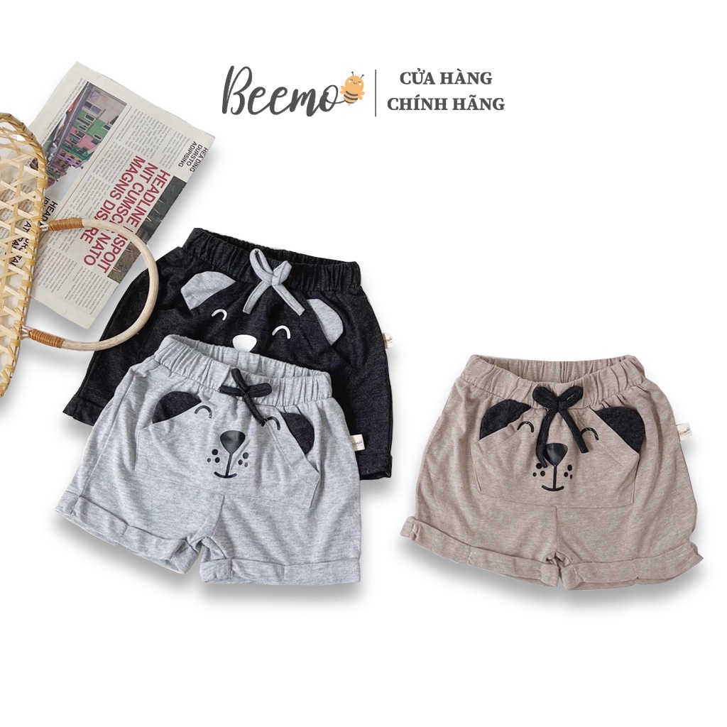 Quần đùi gấu cute cho bé trai, gái Beemo, Chất liệu cotton mềm mịn, co giãn cực tốt B146