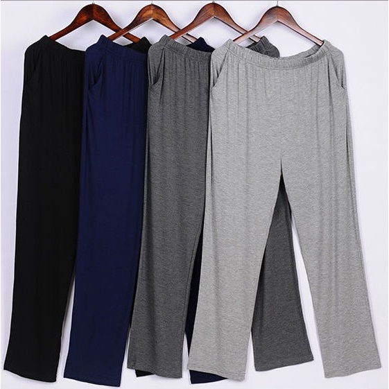 Quần Ngủ Mặc Ngủ/Tập Yoga Dáng Rộng Vải Mỏng Cỡ Lớn Chống Muỗi Thoải Mái Cho Nam