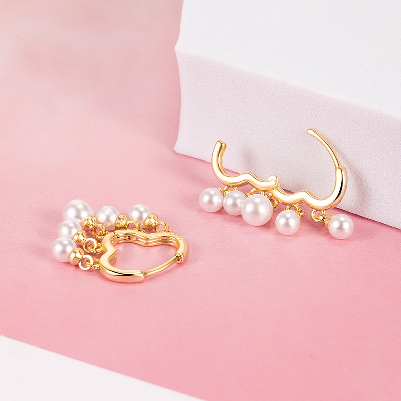 Bông Tai Mạ Bạc 925 Hình Đám Mây Phối Tua Rua Và Ngọc Trai Đơn Giản Cho Nữ