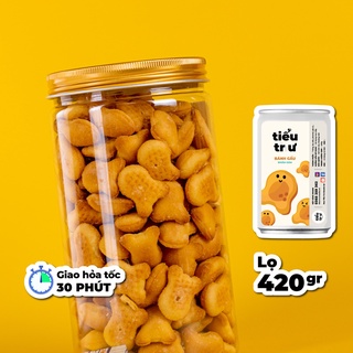 Bánh gấu nhân kem đặc biệt | Lọ 420g | Ăn vặt Tiểu Trư Snacks Hà Nội ngon rẻ