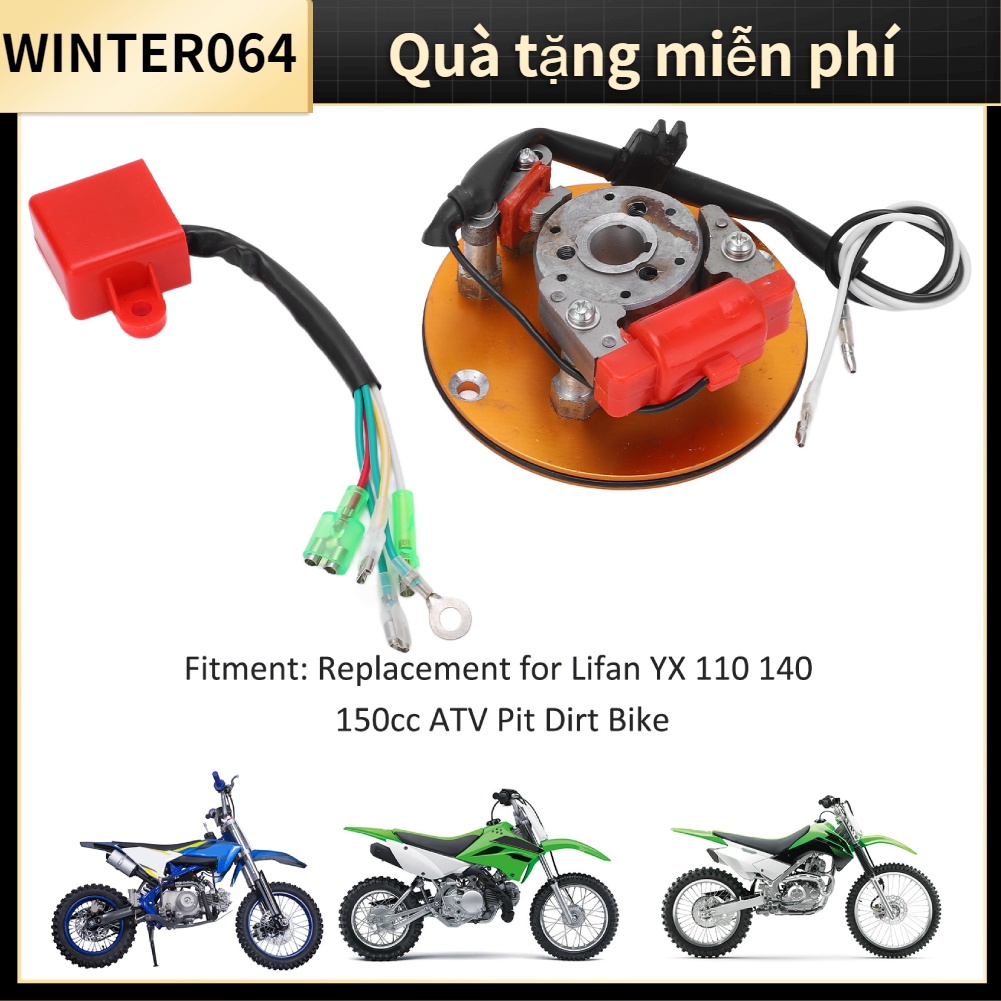 Bộ dụng cụ Racing Motor Magneto Stator Rotor CDI Thay thế cho Lifan YX 110 140 150cc ATV Pit Dirt Bike Winter064