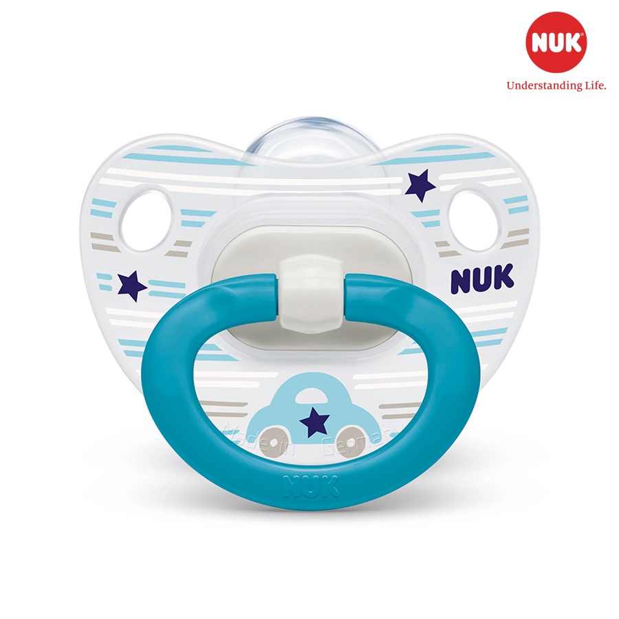 Bộ 2 ty ngậm Silicone NUK Classic cho bé 6-18 tháng (2 cái/hộp) - NU01809 - ti giả cho trẻ sơ sinh