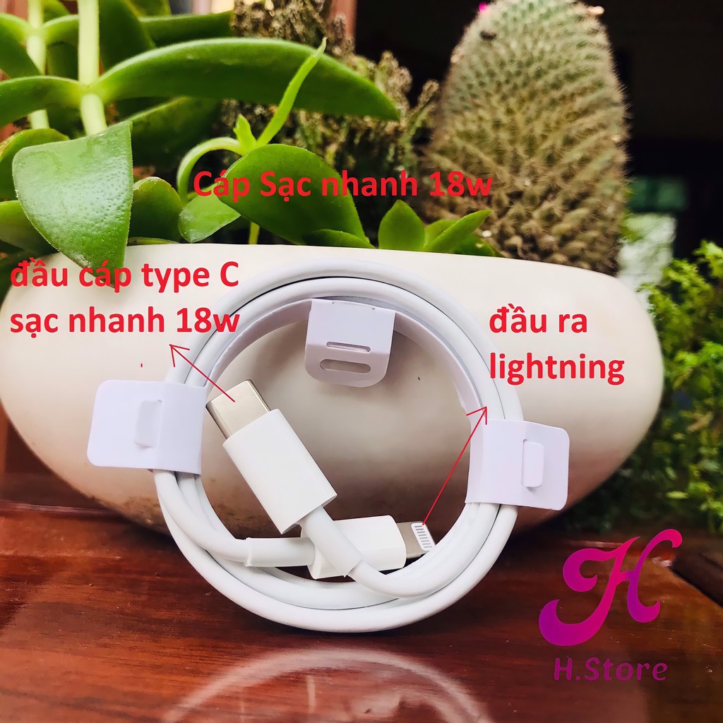 Bộ sạc nhanh PD 18w dây sạc USB type C to lightning dùng cho điện thoại