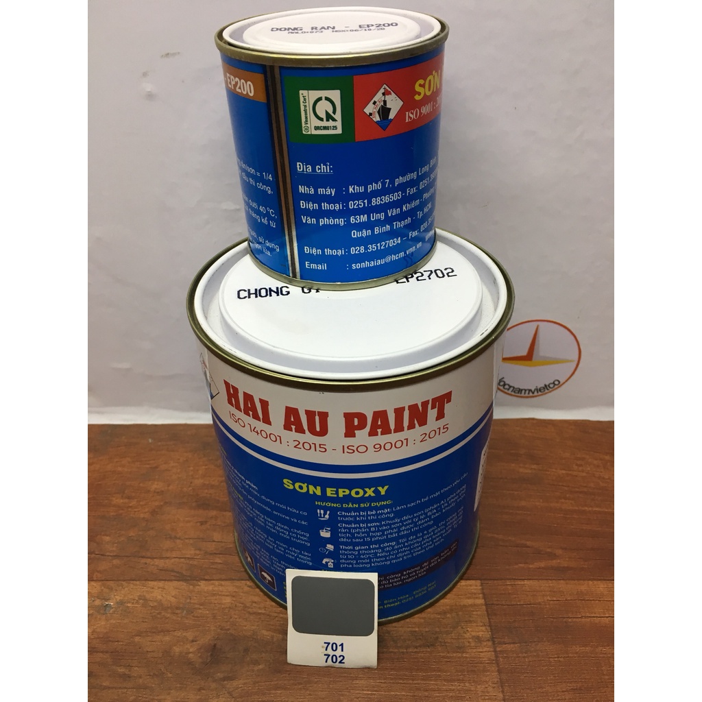 Sơn lót chống rỉ Epoxy Hải Âu màu xám EP 702 (1L/bộ)