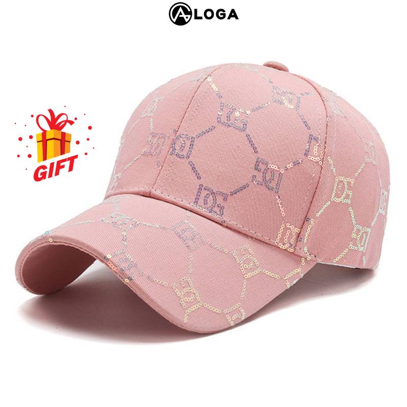 Nón lưỡi trai nam nữ đính sequin phong cách Hàn Quốc trẻ trung, năng động Loga Store M015