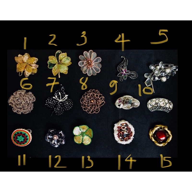 Cài áo kết cườm, vảy hạt siêu đẹp