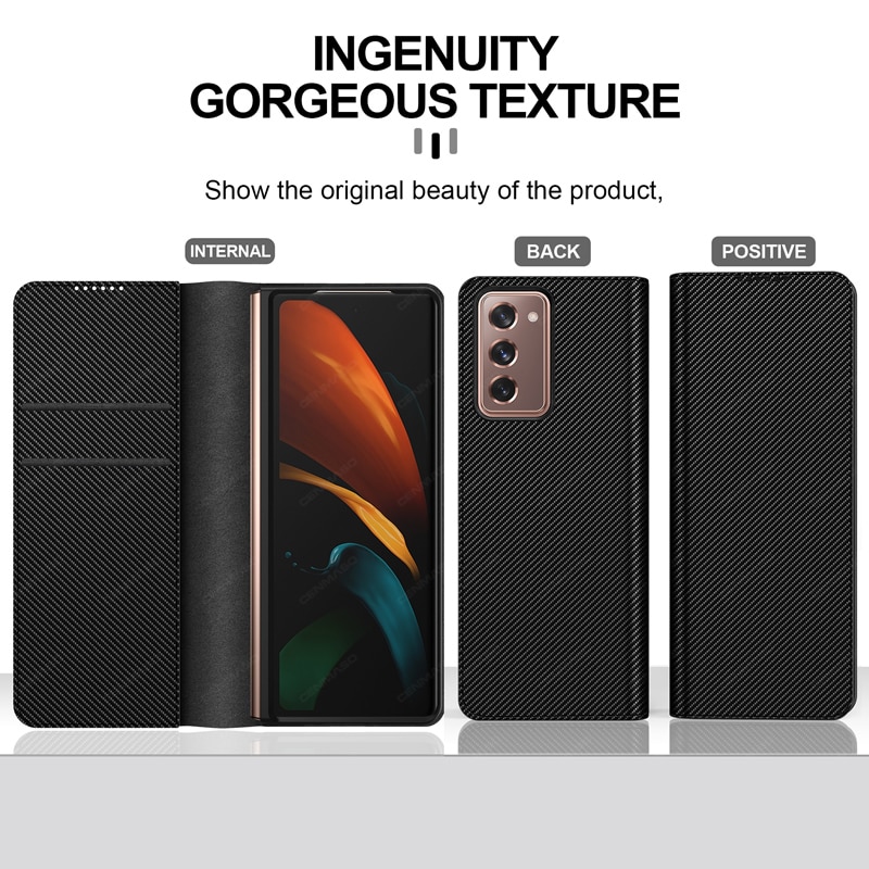 Bao Da Nắp Gập Có Ngăn Đựng Thẻ Hít Nam Châm Cho Samsung Galaxy Z Fold 2 5g | BigBuy360 - bigbuy360.vn