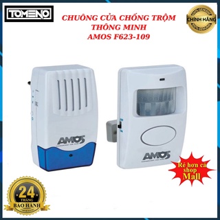 chuông cửa không dây thông minh , Chuông báo khách AMOS F623-109 , cảm biến , cảm ứng , hồng ngoại , chống chộm , tomeno