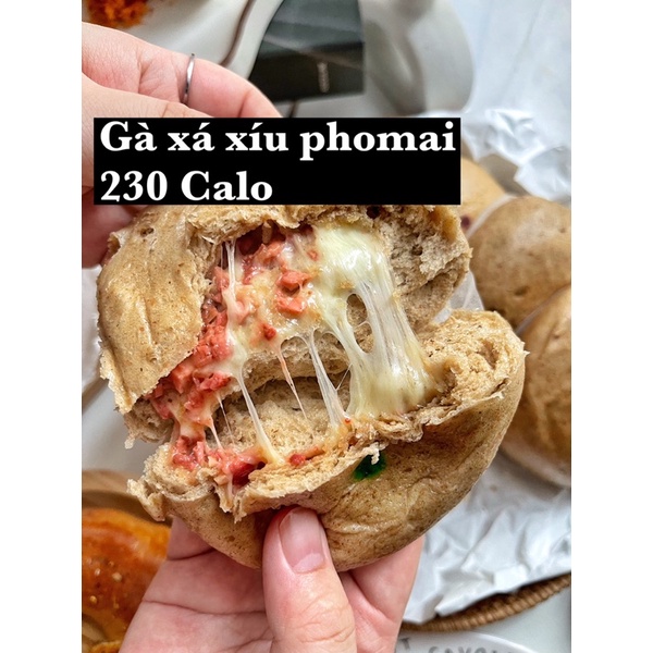Bánh bao nguyên cám Gà xá xíu phomai