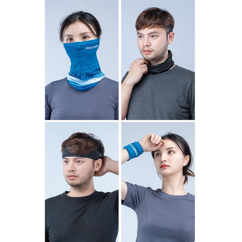 Rockbros Khẩu Trang Che Nửa Mặt Bằng Lụa Lạnh Có Thể Giặt Sạch Dành Cho Nam Nữ