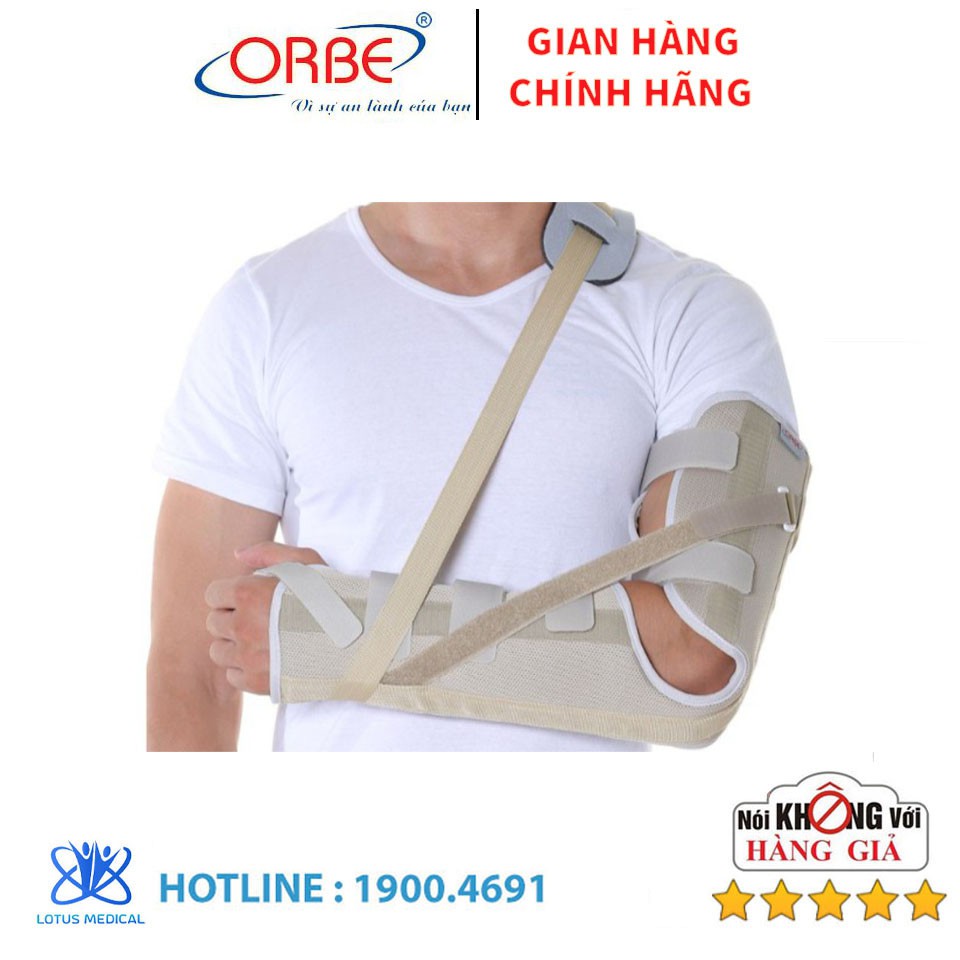 Nẹp cánh tay ORBE H3 hỗ trợ cố định gãy xương, bong gân dưới xương cánh tay, khớp khuỷu tay