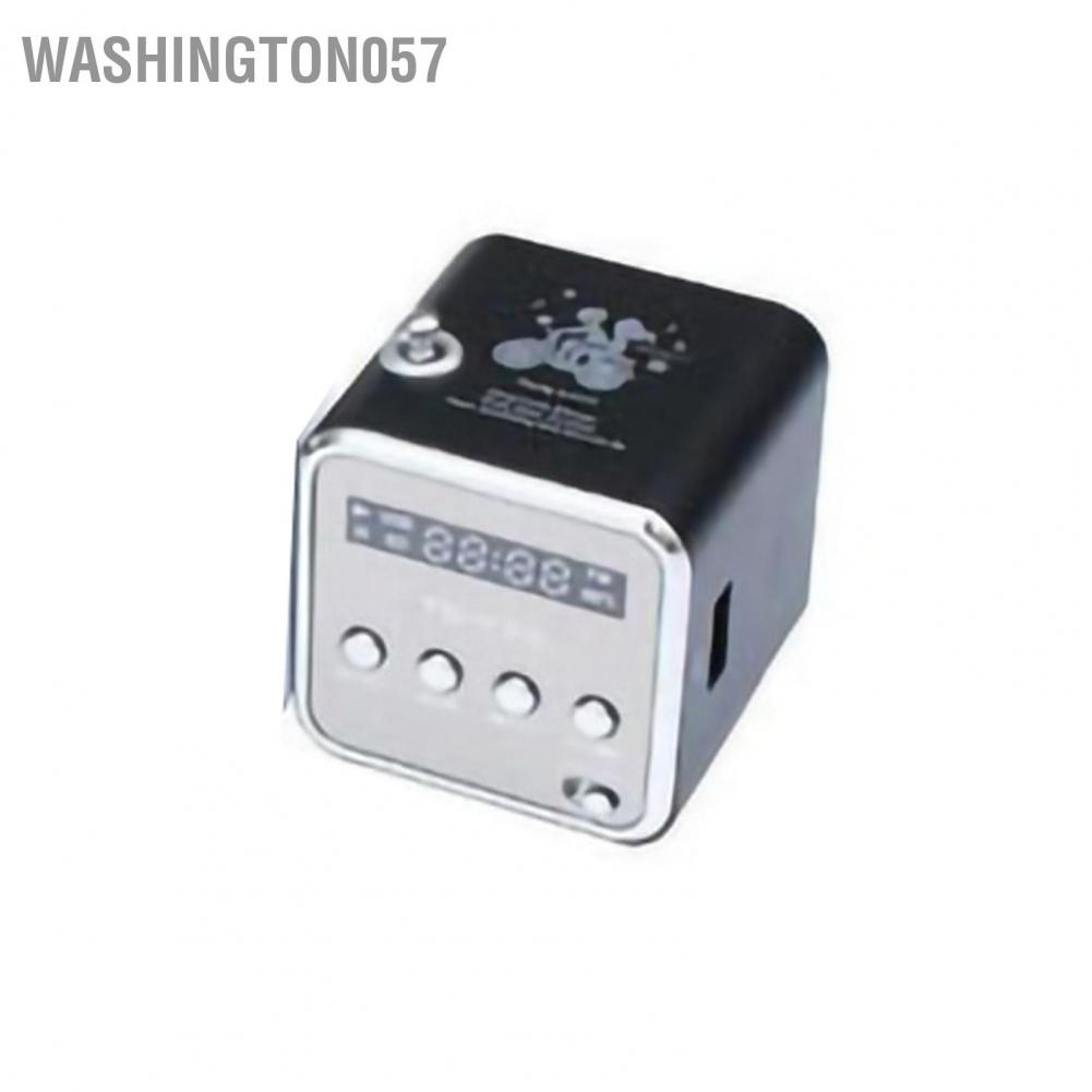 Có thể bán buôn Loa Bluetooth nhỏ Âm thanh rõ ràng 4 nút Thiết kế màn hình hiển thị Đài FM di động không dây Hàng giao ngayWashington057