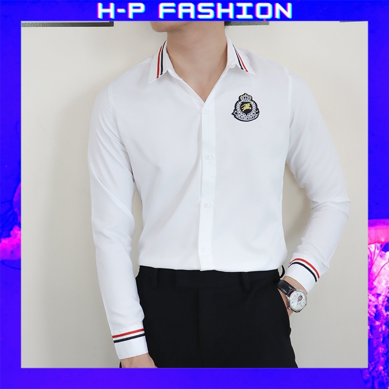 Áo Sơ Mi Họa Tiết Nam Dài Tay 🔵 𝐅𝐑𝐄𝐄 𝐒𝐇𝐈𝐏 🔵 Sơ Mi Nam Vải Lụa Co Giãn Hàng Quảng Châu Thời Trang Hpfashion - TMASMN010