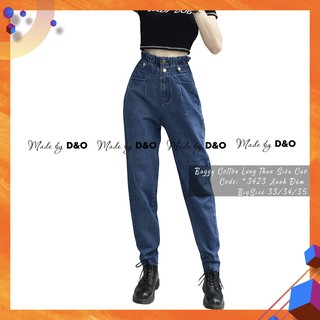 [70-90kg] Quần Baggy Cotton Lưng Thun Đậm Trơn - Lưng Cao, Không Giãn - Form To Dài