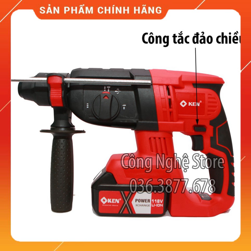 Máy KHOAN BÊ TÔNG, ĐỤC TƯỜNG, ĐỤC BÊ TÔNG dùng PIN , Máy khoan bê tông, Máy khoan tường [BẢO HÀNH 12 THÁNG] KEN .